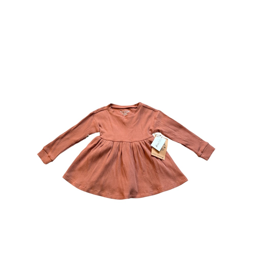 Easy‎ Peasy Baby Doll Top 18M Ribbed Organic Cotton Long Sleeve NWT